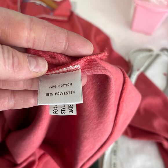 Peter Millar Crown Comfort Salmon Pink 1/4 Zip Pullover Sweater Men's Size XL - Picture 4 of 6